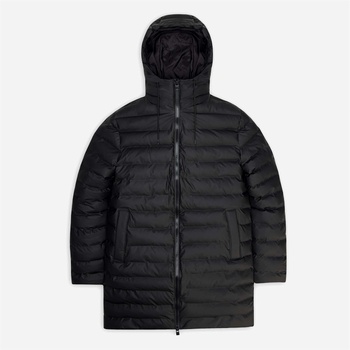 RAINS Яке RAINS Men's Long Medium Puffer Jacket - Black