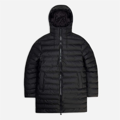 RAINS Яке RAINS Men's Long Medium Puffer Jacket - Black