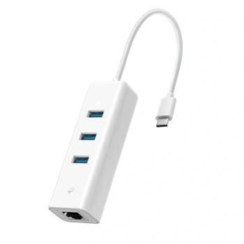TP-Link USB Type-C хъб TP-LINK UE330C, 3 порта, Gigabit Ethernet (UE330C)