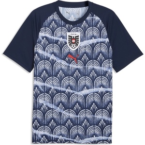 PUMA Mens Austria Warm-Up Shirt World Cup 2026 - Black/White