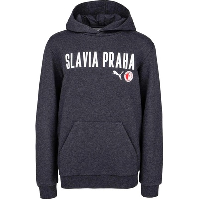 Puma Slavia Prague Graphic Hoody Jr DGRY tmavo sivá