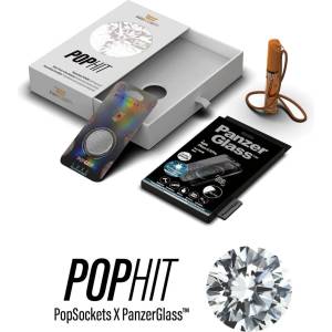 Panzer Комплект PanzerGlass Pophit Bundle за Apple iPhone 12 Pro (Стъклен протектор, Spray, Popsocket)
