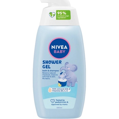 Nivea Baby Head To Toe Shower Gel jemný sprchový gel na tělo a vlasy 500 ml – Zboží Dáma