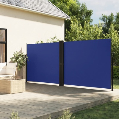 vidaXL Zatahovací boční markýza modrá 180 x 1 200 cm