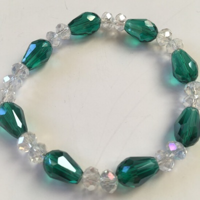Fashion Jewelry barevné sklo-zelené 2-a147
