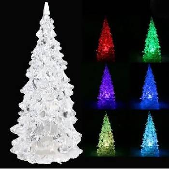 Family Christmas LED svítící a barvy měnící stromeček 12 cm