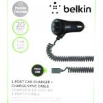 Belkin зарядно за кола micro USB с 2 USB порта - 3.1 А - 12 / 24V