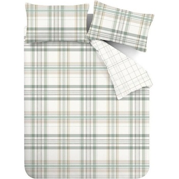 Catherine Lansfield Зелено двойно 3 части спално бельо 200x200 cm Cartmel Check - Catherine Lansfield (BD/60965/W/DQS/GR)