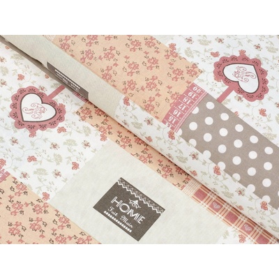 Bavlněná látka TERRA - home patchwork - metráž šířka 150 cm