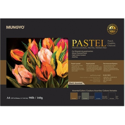 Mungyo Skicak pre pastely v lepenej väzbe tmavé tóny A4 160g 30 listov