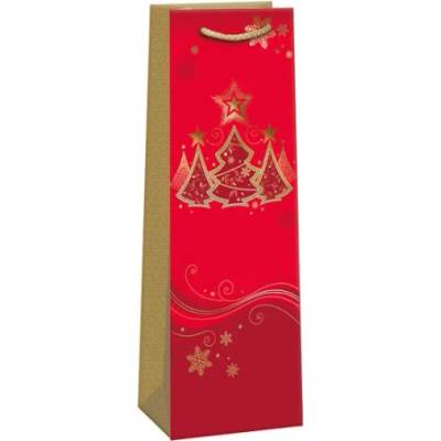 Argus Vánoční dárková taška LUX na víno - 13 x 37,5 cm - 0839-0130