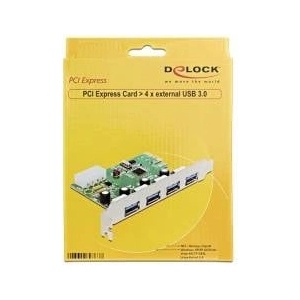 Delock PCI Express карта с 4 USB 3.0 порта, Delock - 89363
