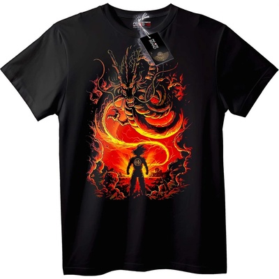 NOONEBRAND Тениска Dragon Ball Z - Гоку и Шенрон - M, White