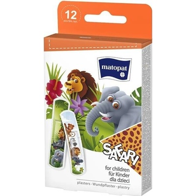 Matopat Náplasti pre deti SAFARI 12 ks