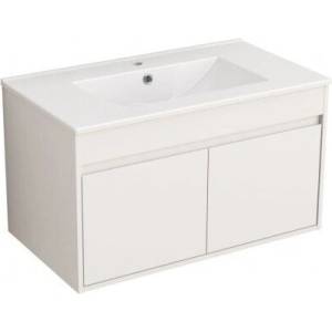 InterCeramic PVC шкаф за баня InterCeramic AKADIA 8045-45 - стенен, с керамична мивка (AKADIA 8045-45)