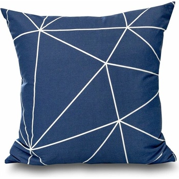 Kvalitex bavlna NORDIC COLLECTION GRID modré 50 x 50 cm