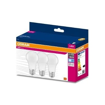 Osram LED Cla. A 60 8.5W/4000K E27 3pack