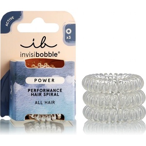 Invisibobble Power Performance Hair Spiral Ластик за коса за жени Нюанс Crystal Clear Комплект цвят Crystal Clear - прозрачна