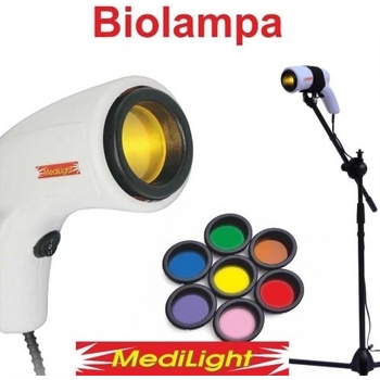 MEDILIGHT kolorterapia 7 filtrov veľký stojan kufrík Medilight biolampa