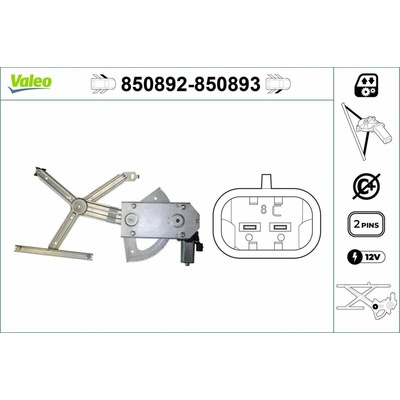 Zvedací zařízení oken VALEO 850892