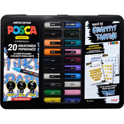 Uni Posca PC-1M/PC-3M/PC-5M mix 20 ks – Zboží Mobilmania