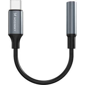 Wozinsky WACM-01 USB-C адаптер - 3.5 мм мини жак - черен (WACM-01)