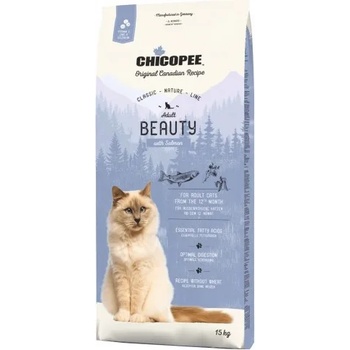 Image 1 of Chicopee Chicopee Classic Nature Line Adult Beauty - пълноценна храна за пораснали котки от всички породи, над 1 година, БЕЗ ГЛУТЕН, за красива козина, с птици, 15 кг