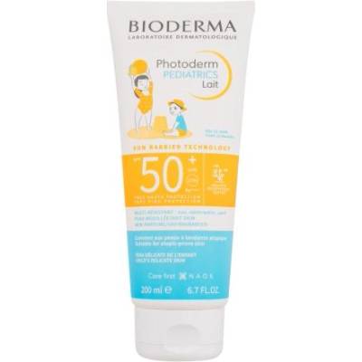 BIODERMA Photoderm Pediatrics Lait SPF50+ водоустойчив слънцезащитен лосион за тяло с висока степен на слънцезащита 200 ml