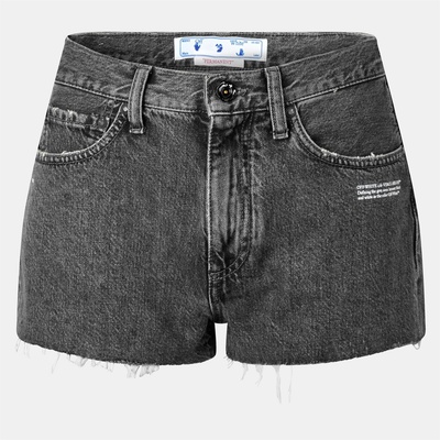 OFF WHITE Къси панталони OFF WHITE Women's Denim Shorts - Dark Grey/White