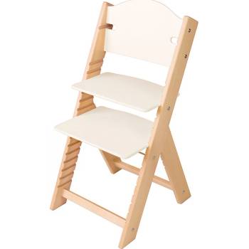 Sedees dřevěná rostoucí židle bílá