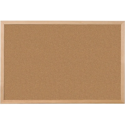 Q-Connect Korková nástěnka - 120 x 90 cm, dřevěný rám, – Zboží Živě
