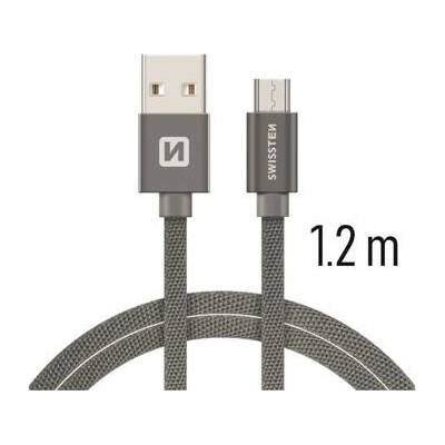 Swissten 71522202 USB / Micro USB, textile, 1,2m, šedý