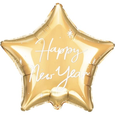 Party Deco Фолиев Балон Звезда "Happy New Year