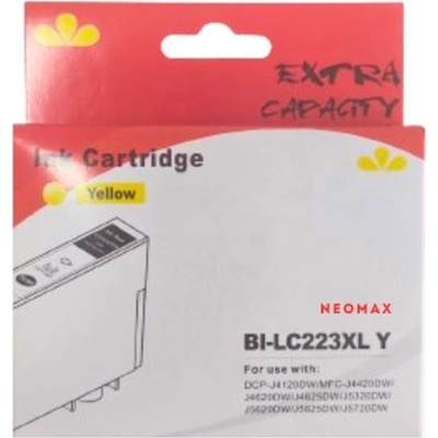 Neomax Глава за Brother DCP J4120DW/MFC J4420DW/J4620DW/J4625DW/J5320DW/J5620DW/J5625DW/J5720DW - Yellow - BI-LC223XLY - Neomax - Неоригинална, заб: 10 ml капацитет (BI-LC223XLY)