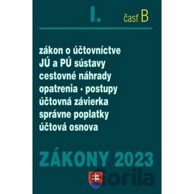Zákony 2023 I/B - účtovné zákony - Poradca s.r.o.