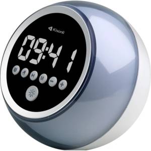 Kisonli Тонколона Kisonli Q6C, Bluetooth, SD, FM, RGB, Бял - 22283 Будилник