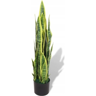 ZBXL Umělá rostlina sansevieria s květináčem 90 cm zelená