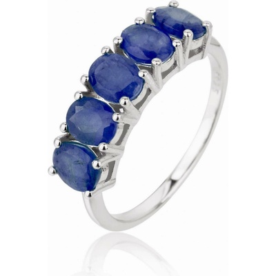 Jan Kos jewellery Stříbrný prsten se safírem MHT 4685 S1158