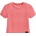 GUESS Къса тениска за момиче в коралово с релефни лога Guess
