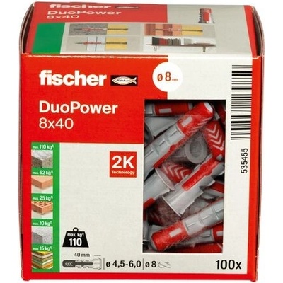 Fischer hmoždinka duopower 8x40 – Sleviste.cz