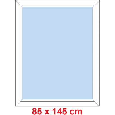 Soft Plastové okno 85x145 cm, FIX neotevíravé, Antracit struktura/bílá