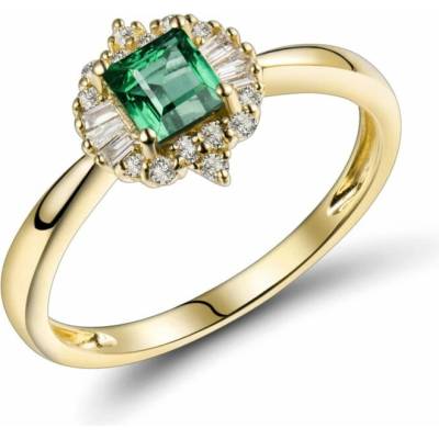 Eppi Smaragdový zlatý prsteň s diamantmi Brant R34170