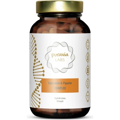 Puravia Labs Kurkumin & piperin komplex 90 kapslí