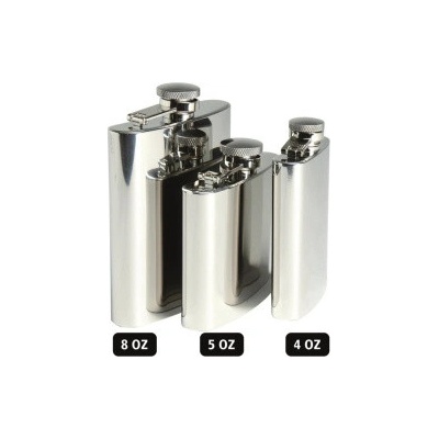 MILTEC Plechová ploskačka 4oz stainless steel