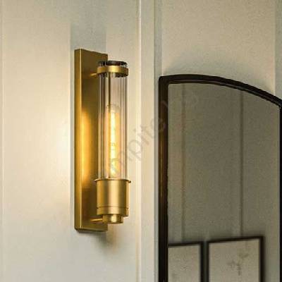 Elstead Lighting Quintiesse QN-WELLINGTON1-AB - стенено осветително тяло за баня WELLINGTON 1xE27/60W/230V IP44 златисто (ED1130)