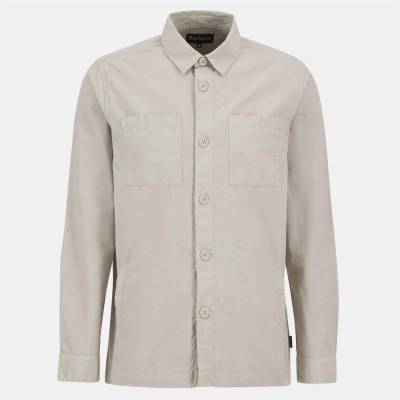 Barbour Риза с дълъг ръкав Barbour Men's Rickfell Ripstop Cotton Long Sleeve Overshirt - Mist