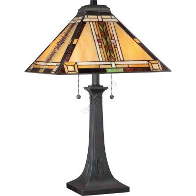 Quoizel QZ-NAVAJO-TL-VB - Настолна лампа Tiffany NAVAJO 2xE27/60W/230V (ED0855)