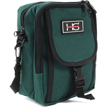 Tmavozelená pánska praktická zipsová crossbody taška Amery