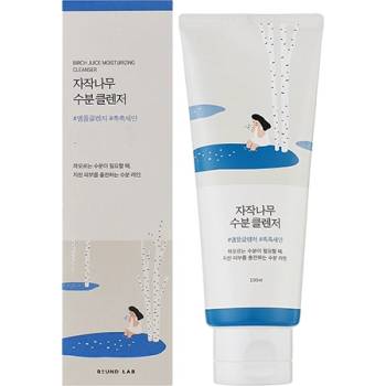 ROUND LAB Birch Moisturizing Cleanser хидратиращ измиващ гел за лице с брезов сок унисекс 150 мл