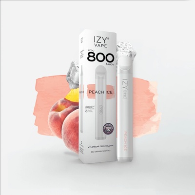 IZY VAPE ONE Peach Ice 2ml 0 mg White 800 poťahov